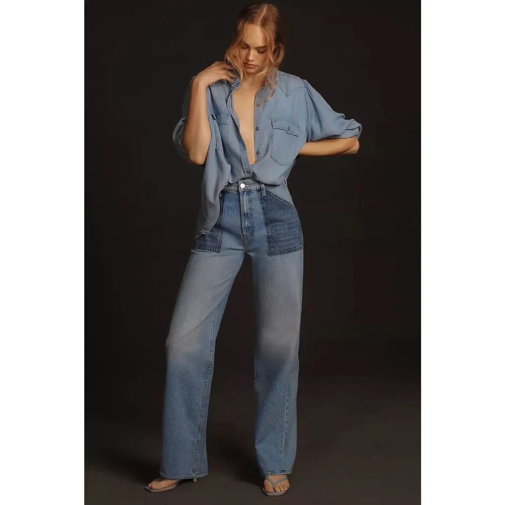 NWT Mother Superior jeans- The Patch Maven Heel Wash Love Triangle Size 33